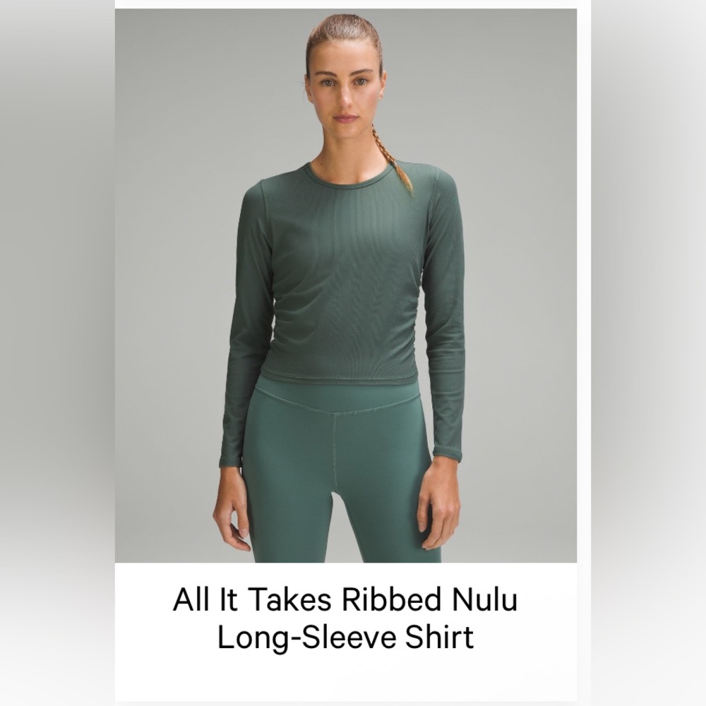 Lululemon All It Takes Long Sleeve in Dark Forest